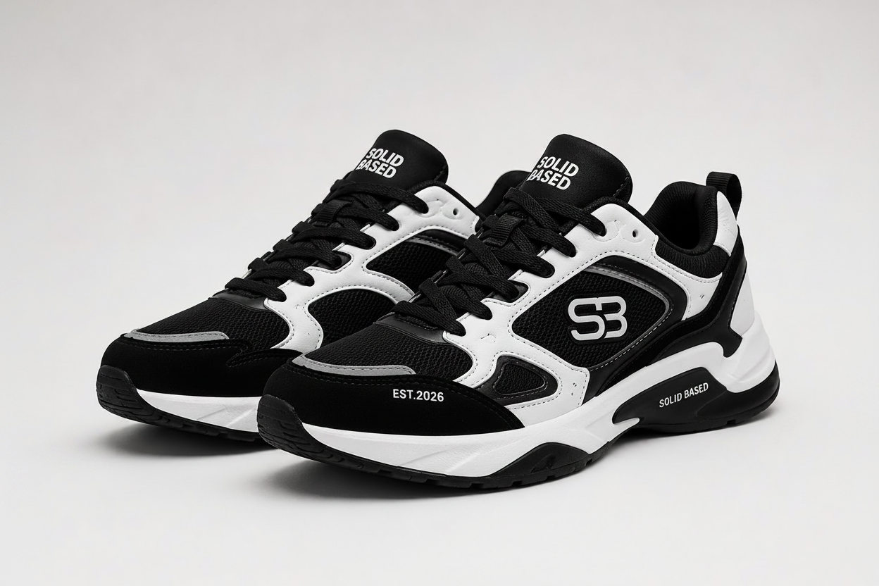 SB Signature Sneaker – Black/White EST.2026
