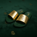 SB Golden Green Flip Flops